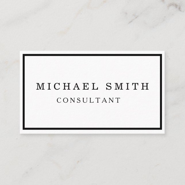 Carte De Visite Logo de code QR moderne personnalisé minimaliste (Devant)