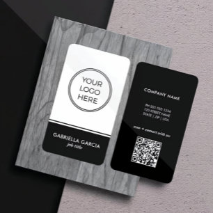 Carte De Visite Logo de code QR professionnel minimal moderne