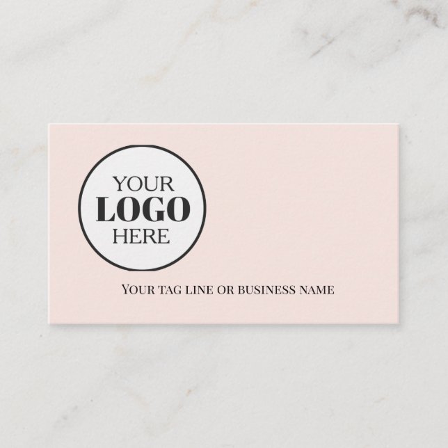 Carte De Visite Logo de code QR simple rose doux (Devant)