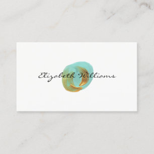 Carte De Visite Logo de concepteur de cercle peint par brosse