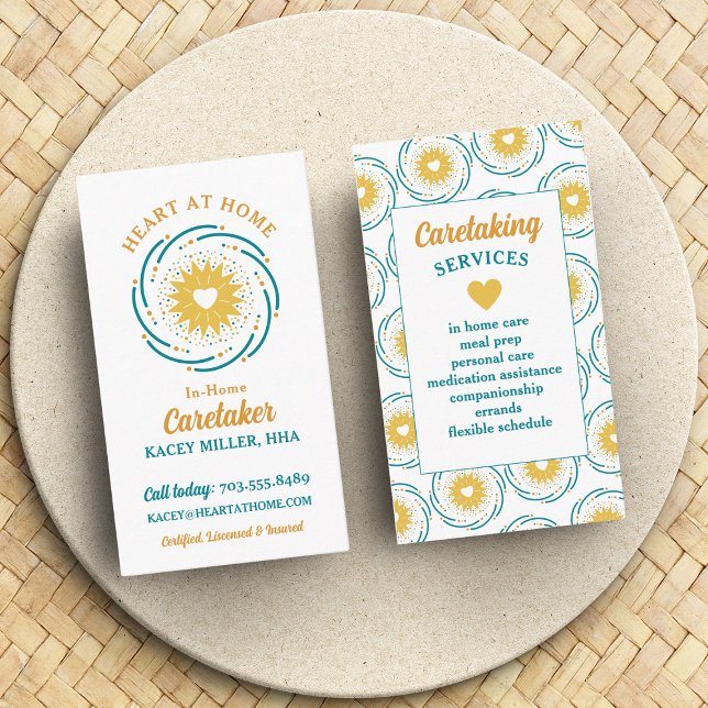 Carte De Visite Logo de conception cardiaque mignonne Services aux (Créateur téléchargé)