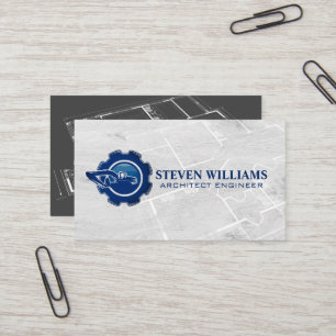 Carte De Visite Logo de Constructeur de Bâtiment   Plan 