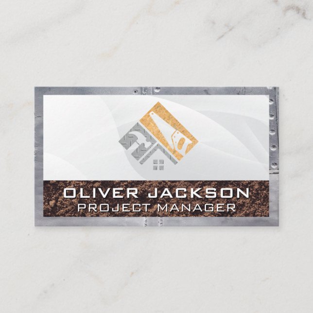 Carte De Visite Logo de construction | Développement du bâtiment (Devant)