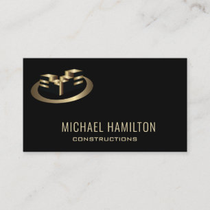 Carte De Visite Logo de construction immobilière simple profession