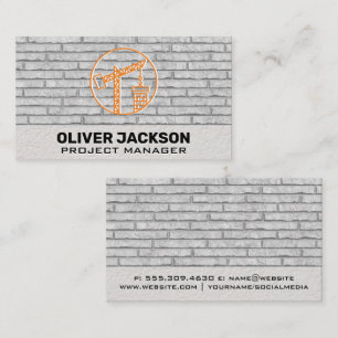 Carte De Visite Logo de construction   Mur en briques