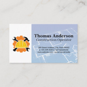 Carte De Visite Logo de construction   Plan directeur