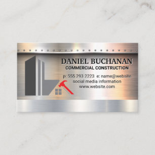 Carte De Visite Logo de construction   Rivets métalliques