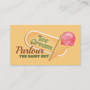 Carte De Visite Logo de crème glacée, Parlante de crème glacée