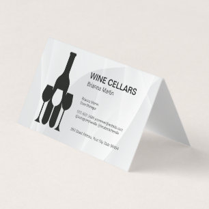 Carte De Visite Logo de dégustation de vin Bouteille Verres
