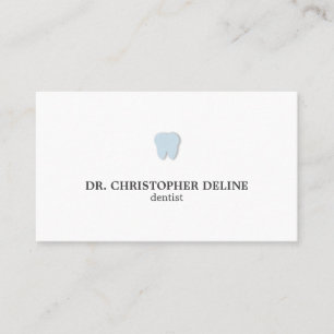 Carte De Visite Logo de dents blanches simples et propres Dentiste