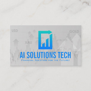 Carte De Visite Logo de document technique   Graphique financier