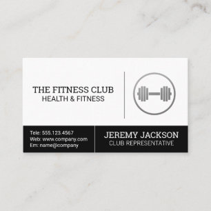 Carte De Visite Logo de Dumbbell Santé et fitness