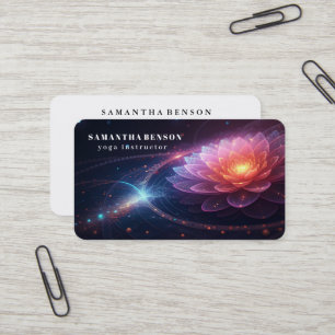 Carte De Visite Logo de fleur de lotus élégant Yoga