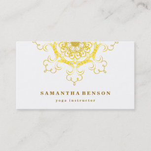 Carte De Visite Logo de fleur de lotus élégant Yoga