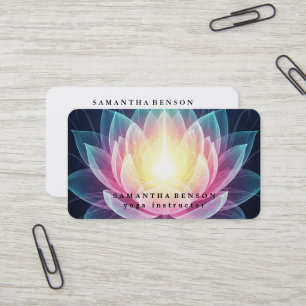 Carte De Visite Logo de fleur de lotus élégant Yoga