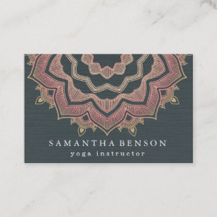 Carte De Visite Logo de fleur de lotus élégant Yoga