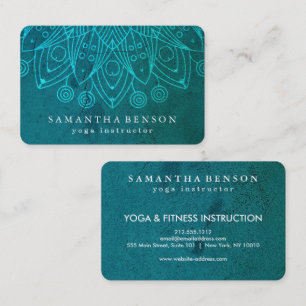 Carte De Visite Logo de fleur de lotus élégant Yoga