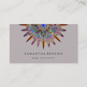 Carte De Visite Logo de fleur de lotus élégant Yoga