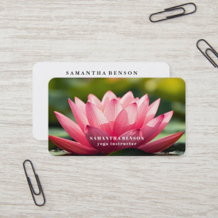 Carte De Visite Logo de fleur de lotus élégant Yoga