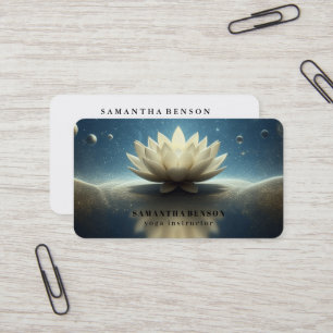Carte De Visite Logo de fleur de lotus élégant Yoga