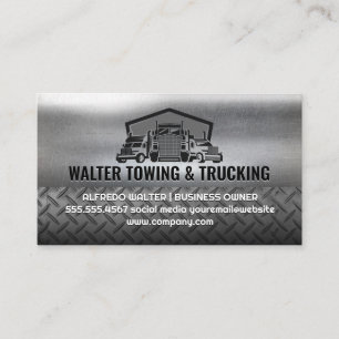 Carte De Visite Logo de flotte de camion semi-remorque Industrie