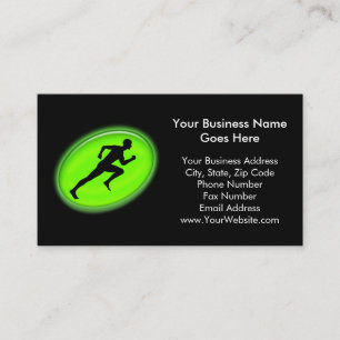 Carte De Visite Logo de Green Glow Fitness et de l'entraînement pe