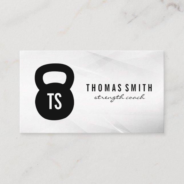 Carte De Visite Logo de Kettle Bell | Monogramme (Devant)