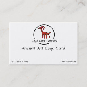 Carte De Visite Logo de la chèvre rouge de Petroglyphes