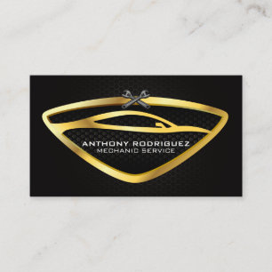 Carte De Visite Logo de la clé automatique Gold   Fibre de carbone