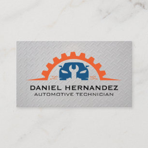 Carte De Visite Logo de la clé automatique   Mécanique