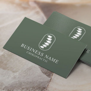 Carte De Visite Logo de la colonne vertébrale Chiropraticien Chiro