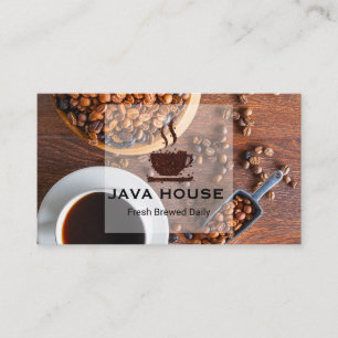 Carte De Visite Logo de la coupe de café   Barista
