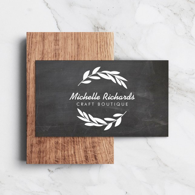 Carte De Visite Logo de la couronne d'olivier sur l'Arrière - plan (Créateur téléchargé)