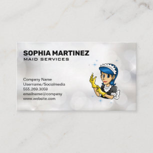 Carte De Visite Logo de la domestique   Sparkly Arrière - plan