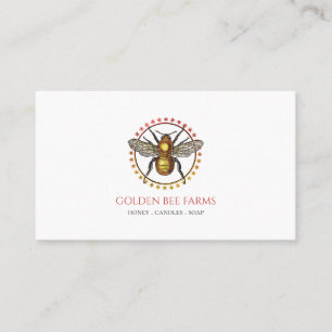 Carte De Visite Logo De La Ferme D'Abeille Ou D'Abeille De Miel