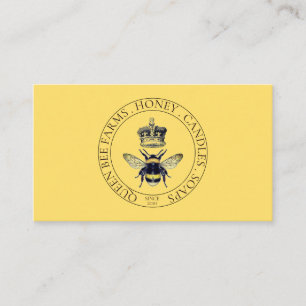 Carte De Visite Logo de la ferme des abeilles miel Apiary Beekeepe