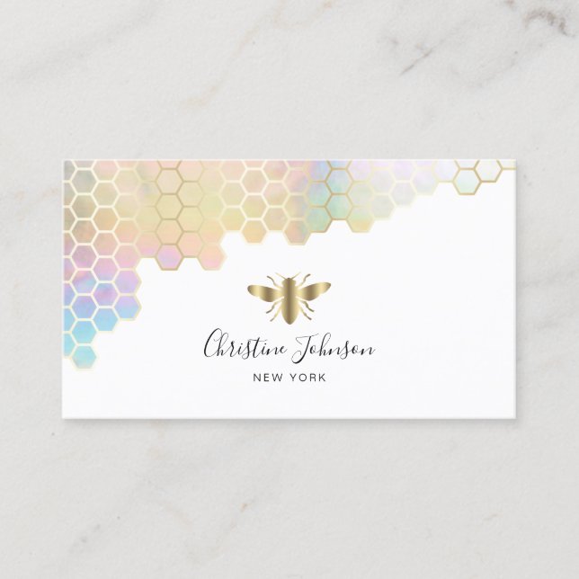 Carte De Visite logo de la feuille d'or (Devant)