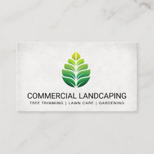 Carte De Visite Logo de la feuille verte   Jardinage