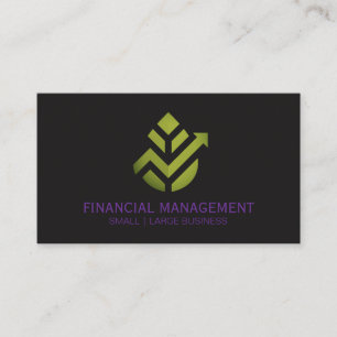Carte De Visite Logo de la finance de feuille géométrique