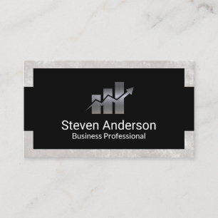 Carte De Visite Logo de la finance métallique   Graphique à barres