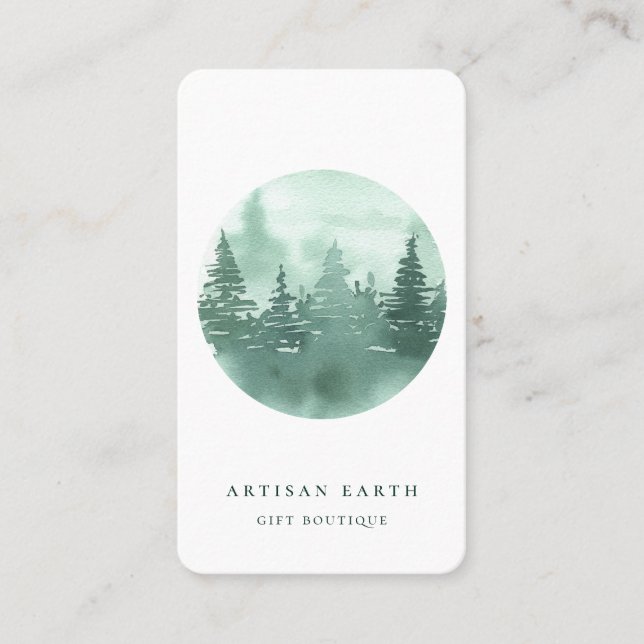 Carte De Visite Logo de la forêt artistique russe (Devant)