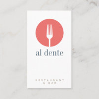 Logo de la fourchette rouge moderne restaurant car