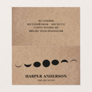 Carte De Visite Logo de la lune noire monographique professionnell