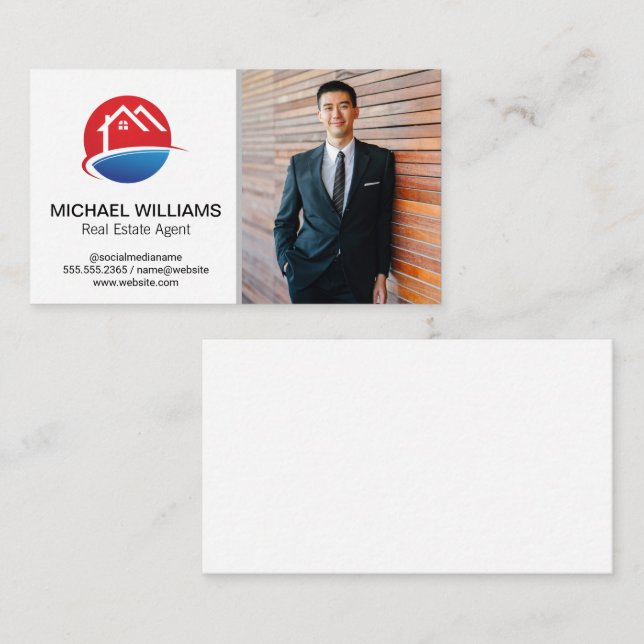 Carte De Visite Logo de la maison | Business Man (Devant / Derrière)