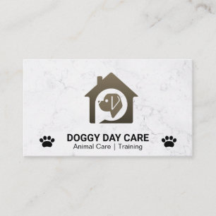 Carte De Visite Logo de la maison de chien Services animaux