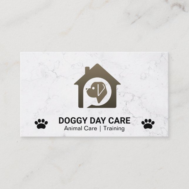 Carte De Visite Logo de la maison de chien | Services animaux (Devant)