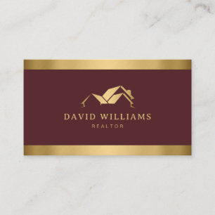 Carte De Visite Logo de la maison d'or moderne Immobilier Bourgogn
