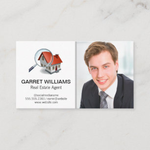 Carte De Visite Logo de la maison en verre Homme d'affaires sour