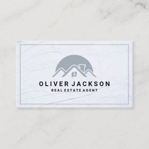 Carte De Visite Logo de la maison Grey sur le toit