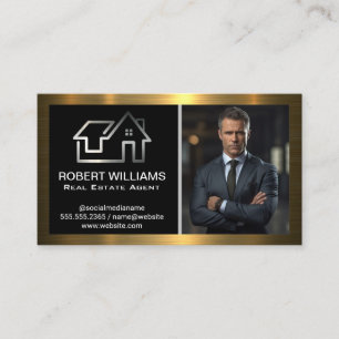 Carte De Visite Logo de la maison immobilière   Homme d'affaires